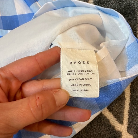 RHODE Kiera Linen Dress NWT size 6 - Picture 8 of 9